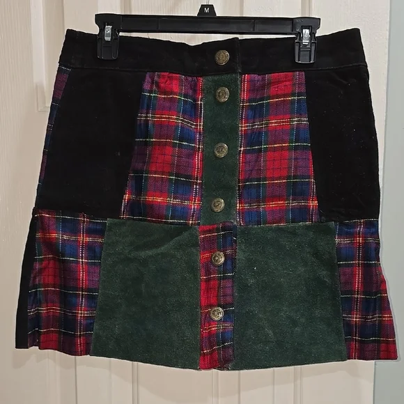 Mona Mode Vintage Plaid Mini Skirt Woman's Size 10 - Picture 2 of 14